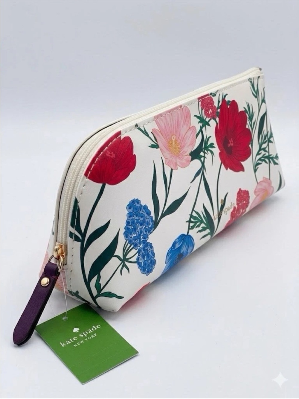NEW, KATE SPADE Pencil Makeup Pencil Case With Desk Accessories Hydrangea Floral